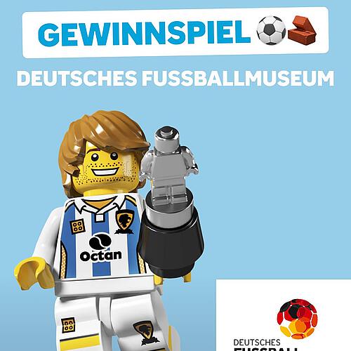 Photo by LEGOLAND® Discovery Centre OBH on August 07, 2026. May be an image of lego and text that says 'GEWINNSPIEL DEUTSCHES FUSSBALLMUSEUM ・....... ... 00 Octan 00 οι DEUTSCHES FUSSBALL MUSEUM'.